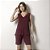 Bermudoll Feminino Vinho com Renda - Imagem 1