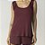 Short Doll Regata Vinho com Renda - Imagem 3