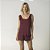 Short Doll Regata Vinho com Renda - Imagem 1