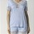 Pijama Feminino Curto Azul Claro com Renda - Imagem 3