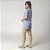 Pijama Feminino Curto Aberto Geometric Azul - Imagem 4