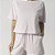 Pijama Feminino Curto Listrado Rosê Merlot - Imagem 3