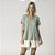 Pijama Feminino Curto Listra Provence e Verde - Imagem 1
