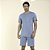 Pijama Masculino Curto Visco Listrado Azul - Imagem 1