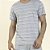 Pijama Masculino Curto Visco Listrado Mescla Claro - Imagem 3