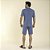 Pijama Masculino Curto Poliamida Listrado Azul Claro - Imagem 4