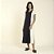 Kaftan Feminino Midi Preto com Off White - Imagem 1