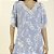 Camisão Feminino Midi Floral Azul Delicate - Imagem 3