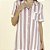 Camisão Feminino Curto Aberto Listrado Rosê - Imagem 4