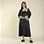 Robe Feminino Longo Cetim Dull Preto com Renda - Imagem 5