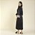 Robe Feminino Longo Cetim Dull Preto com Renda - Imagem 3