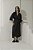 Robe Feminino Longo Cetim Dull Preto com Renda - Imagem 4