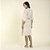 Robe Feminino Midi Folha Off White e Gold - Imagem 4