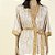 Robe Feminino Midi Folha Off White e Gold - Imagem 3