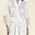 Robe Feminino Curto Cetim Off White Rendado - Imagem 4