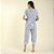 Pijama Feminino Capri Floral Azul Delicate - Imagem 3