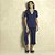 Pijama Feminino Capri Azul Marinho com Renda - Imagem 1