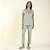 Pijama Feminino Capri Verde Mint com Renda - Imagem 1
