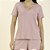 Pijama Feminino Curto Jacquard Rosa Lingerie - Imagem 3