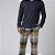 Pijama Masculino Longo Marinho e Xadrez - Imagem 2