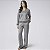 Pijama Feminino Longo Cinza Mescla - Imagem 1