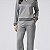 Pijama Feminino Longo Cinza Mescla - Imagem 2