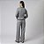 Pijama Feminino Longo Cinza Mescla - Imagem 3