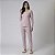Pijama Feminino Longo Cashmere Rosa com Renda - Imagem 1