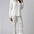 Pijama Longo Off White e Floral Botânica - Imagem 2