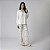 Pijama Longo Off White e Floral Botânica - Imagem 1