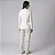 Pijama Longo Off White e Floral Botânica - Imagem 3