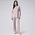 Pijama Feminino Aberto Longo Cashmere Rosa - Imagem 1
