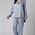 Pijama Feminino Aberto Longo Geométrico Blue - Imagem 3