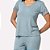 Pijama Feminino Capri Azul Delave com Renda - Imagem 2