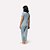 Pijama Feminino Capri Azul Delave com Renda - Imagem 3