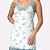 Camisola Curta Plus Size de Alça Blue Garden com Renda - Imagem 3
