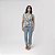 Pijama Feminino Plus Size Capri Azul com Estampa Flow - Imagem 1