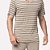 Pijama Masculino Curto Listrado Castanho - Imagem 3