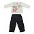 Conjunto moletom feminino estampa listras love - Imagem 1