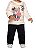Conjunto moletom feminino estampa listras love - Imagem 2