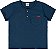 Camiseta meia malha penteada azul marinho - Imagem 1
