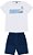 Conjunto masculino camiseta meia malha e shorts moletinho - Imagem 1