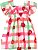 Vestido em tricoline estampa morangos - Imagem 1