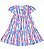 Vestido em tricoline listrado floral - Imagem 1