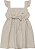 Vestido em sarja na cor creme - Imagem 1
