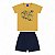 Conjunto camiseta meia malha e shorts microfibra - Imagem 1