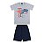 Conjunto camisa meia malha e shorts moletinho - Imagem 1