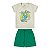 Conjunto camisa em meia malha e shorts em moletinho - Imagem 1