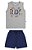 Conjunto camiseta regata e shorts em microfibra - Imagem 1