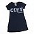 Vestido em meia malha azul marinho City of flowers - Imagem 1